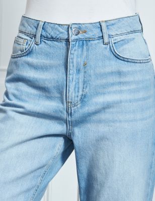 M&S Sosandar Womens Boyfriend High Waisted Jeans