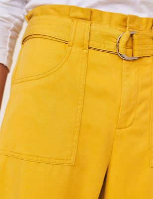 M&S White Stuff Womens Cotton Blend Utility Straight Leg 7/8 Trousers