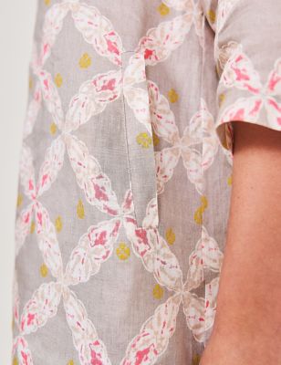 M&S White Stuff Womens Pure Linen Floral Tunic