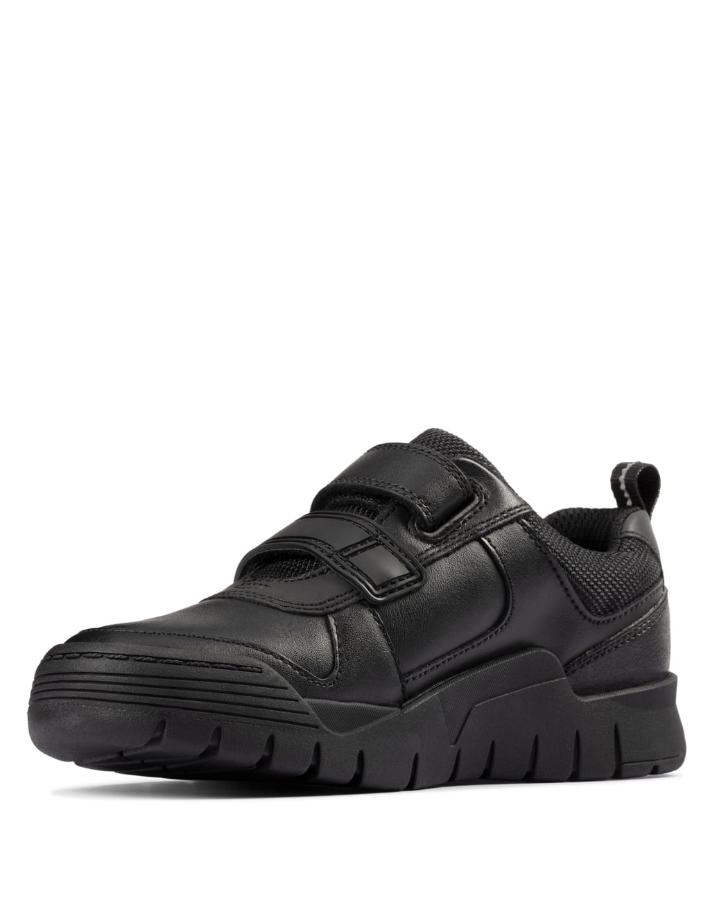 Kids' Leather Riptape School Shoes (Kid youth 10-2.5) image 5
