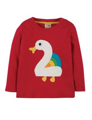 Frugi Organic Cotton Number Top (2-3 Yrs) - 2-3Y - Red Mix, Red Mix