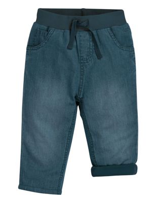 Frugi Organic Cotton Lined Jeans (0-5 Yrs) - 2-3Y - Blue, Blue