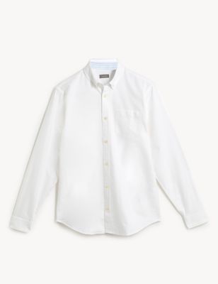 M&S Jaeger Mens Pure Cotton Oxford Shirt
