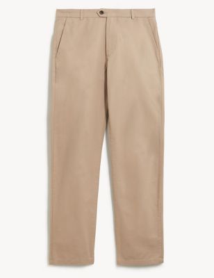 M&S Jaeger Mens Regular Fit Pure Cotton Twill Chinos