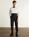 Tailored Fit Cotton Pleated Dress Shirt