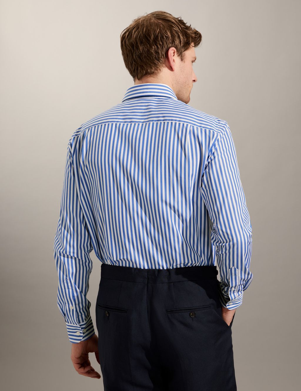 Regular Fit Pure Cotton Striped Shirt image 4