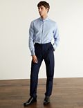 Tailored Fit Pure Cotton Twill Shirt With Double Cuff