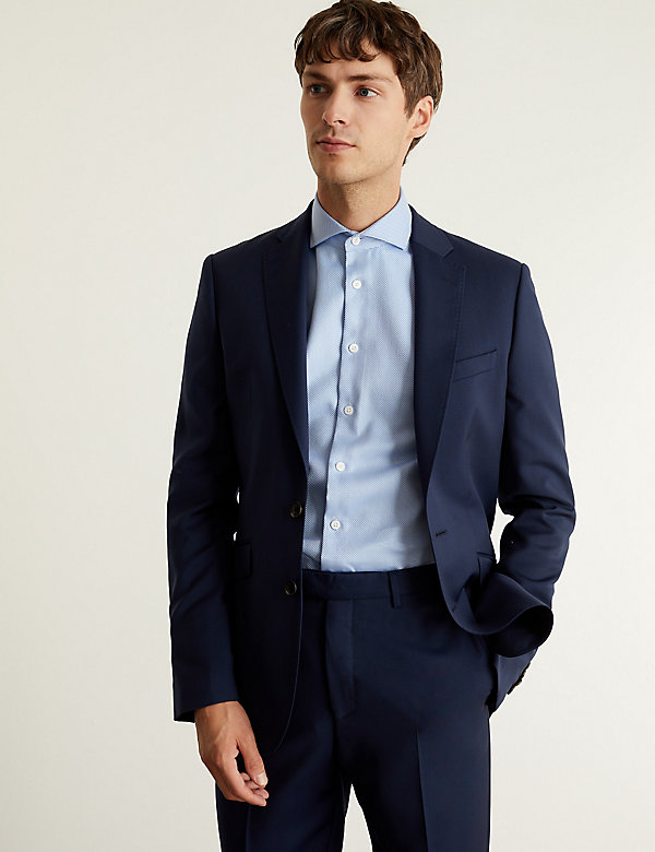 Tailored Fit Pure Cotton Twill Shirt With Double Cuff - TW