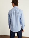 Tailored Fit Pure Cotton Twill Shirt With Double Cuff