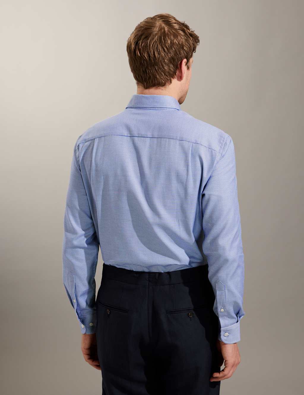 Regular Fit Pure Cotton Houndstooth Shirt image 4