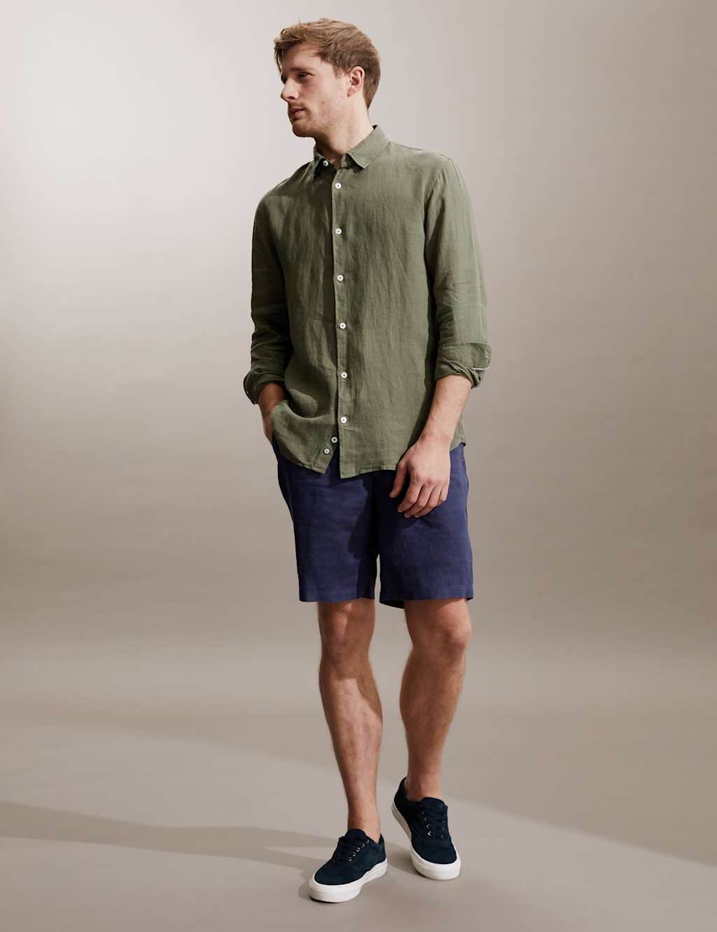 Luxurious Pure Linen Long Sleeve Shirt image 1
