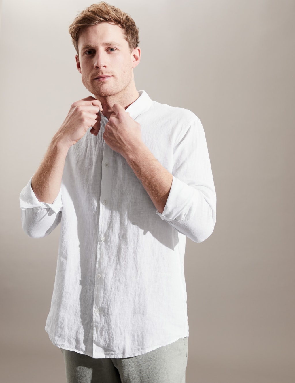 Luxurious Pure Linen Long Sleeve Shirt image 2