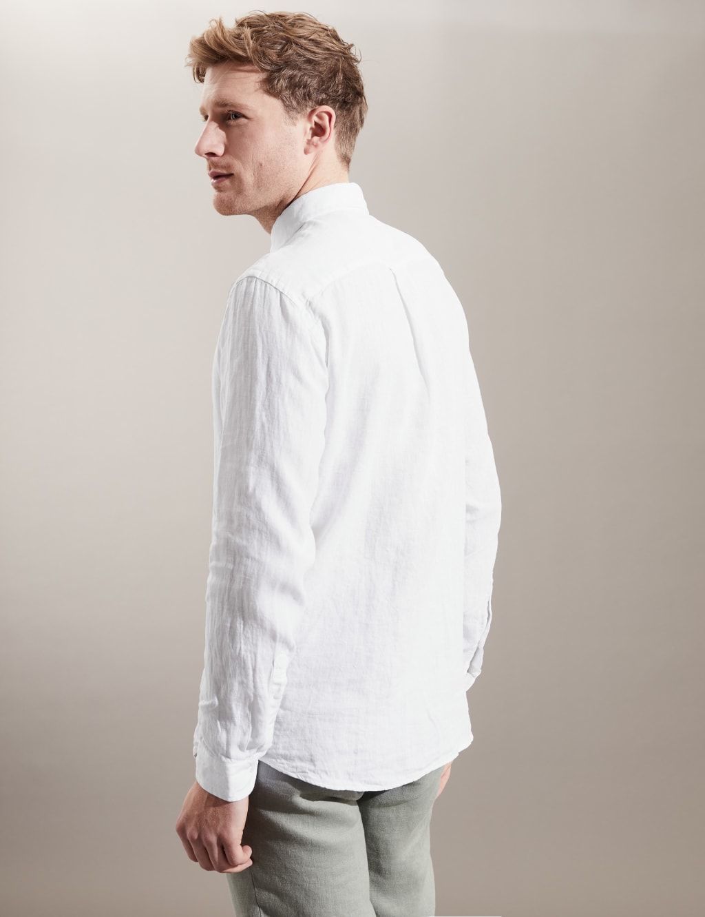 Luxurious Pure Linen Long Sleeve Shirt image 5