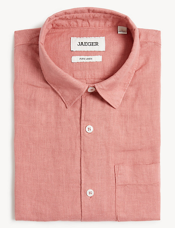Luxurious Pure Linen Short Sleeve Shirt - AU