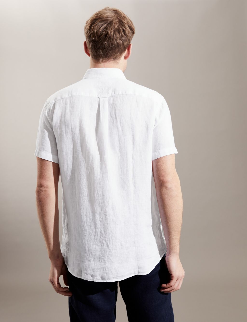 Luxurious Pure Linen Short Sleeve Shirt image 5
