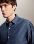 Regular Fit Pure Cotton Chambray Shirt