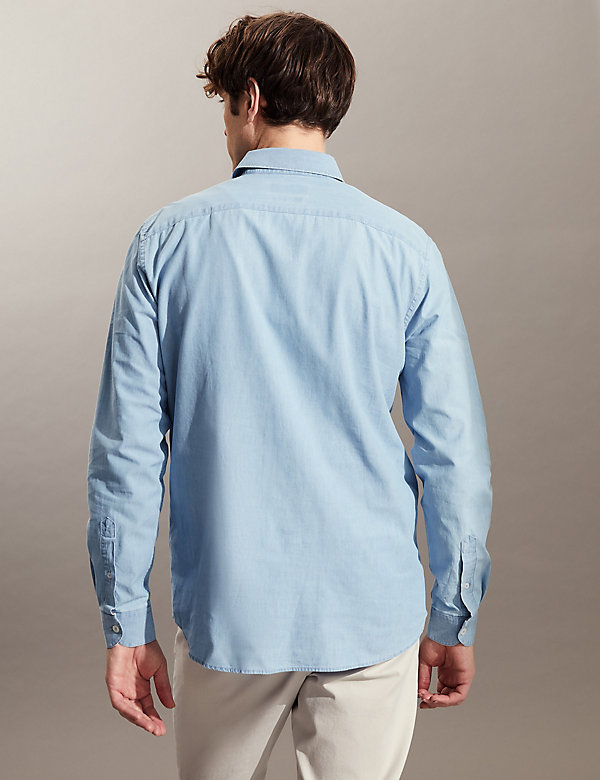 Regular Fit Pure Cotton Chambray Shirt - AU