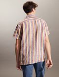 Pure Linen Striped Revere Shirt