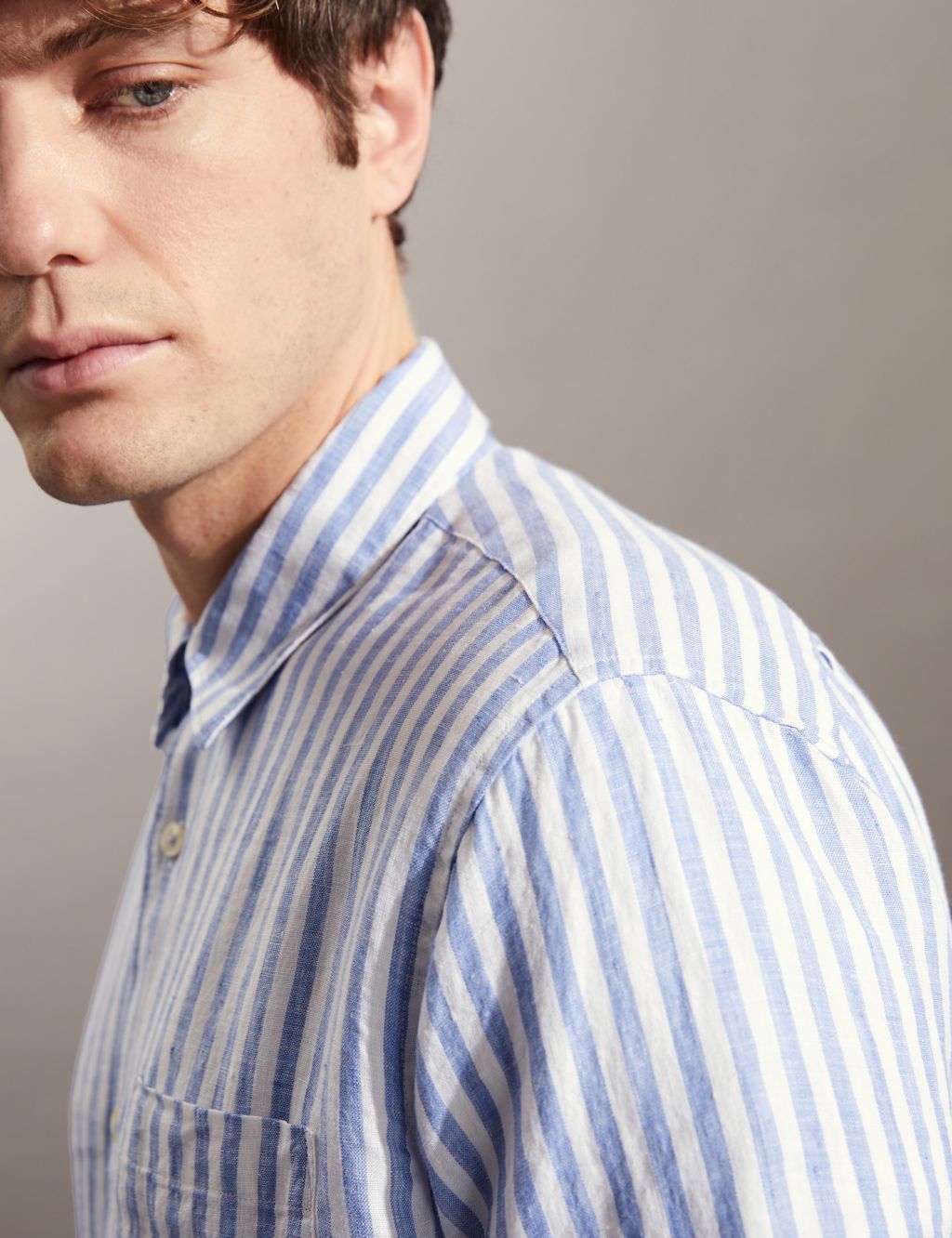 Pure Linen Striped Shirt image 3