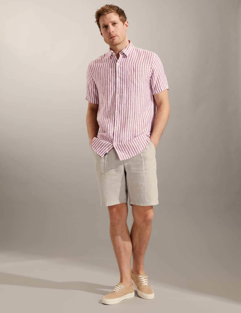 Pure Linen Striped Shirt image 1