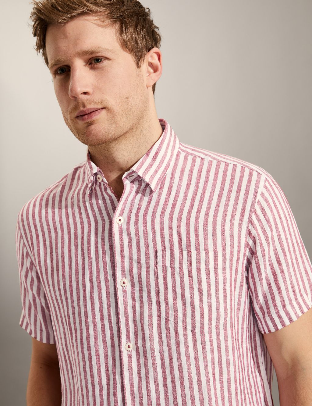 Pure Linen Striped Shirt image 3