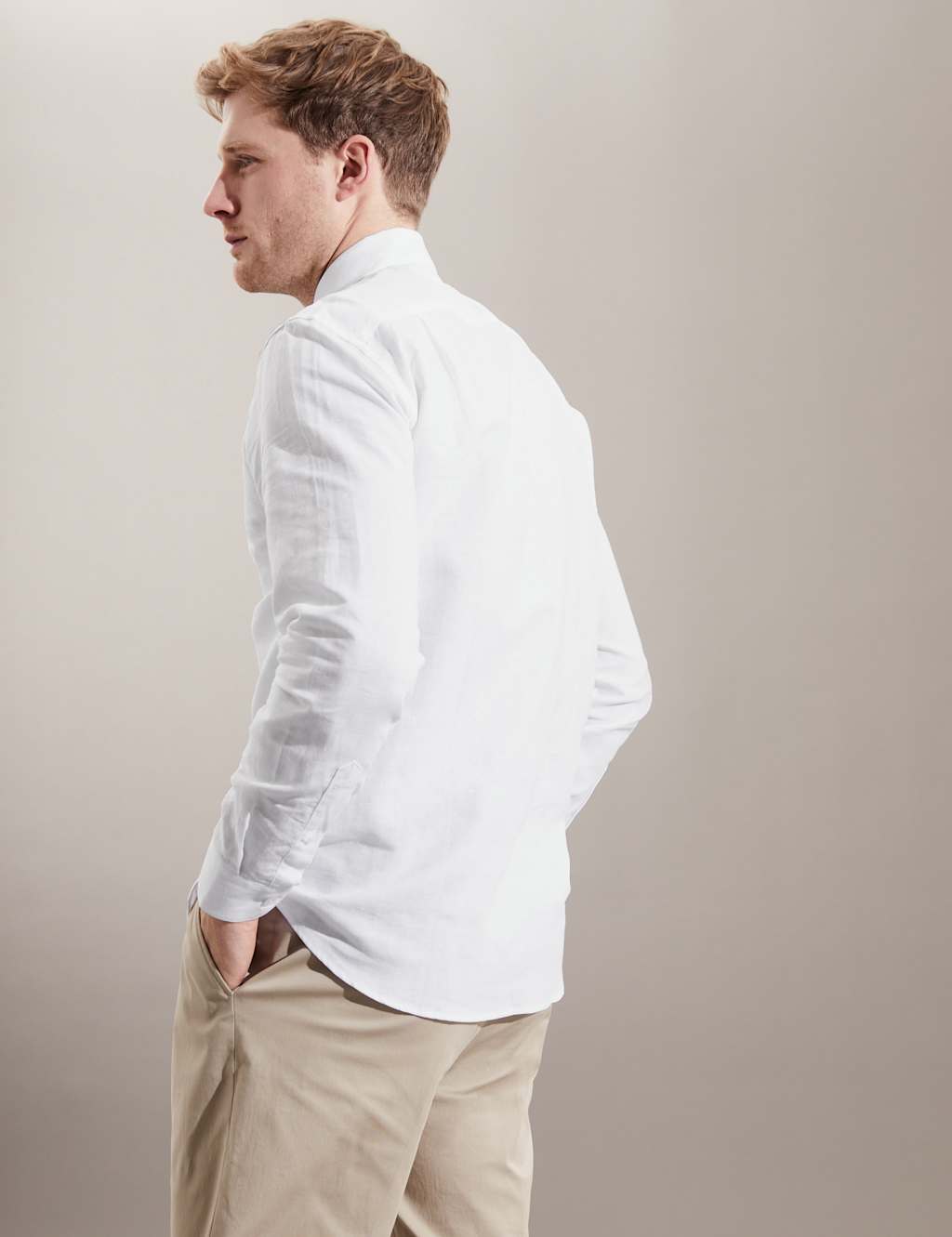 Linen Rich Collared Shirt image 5