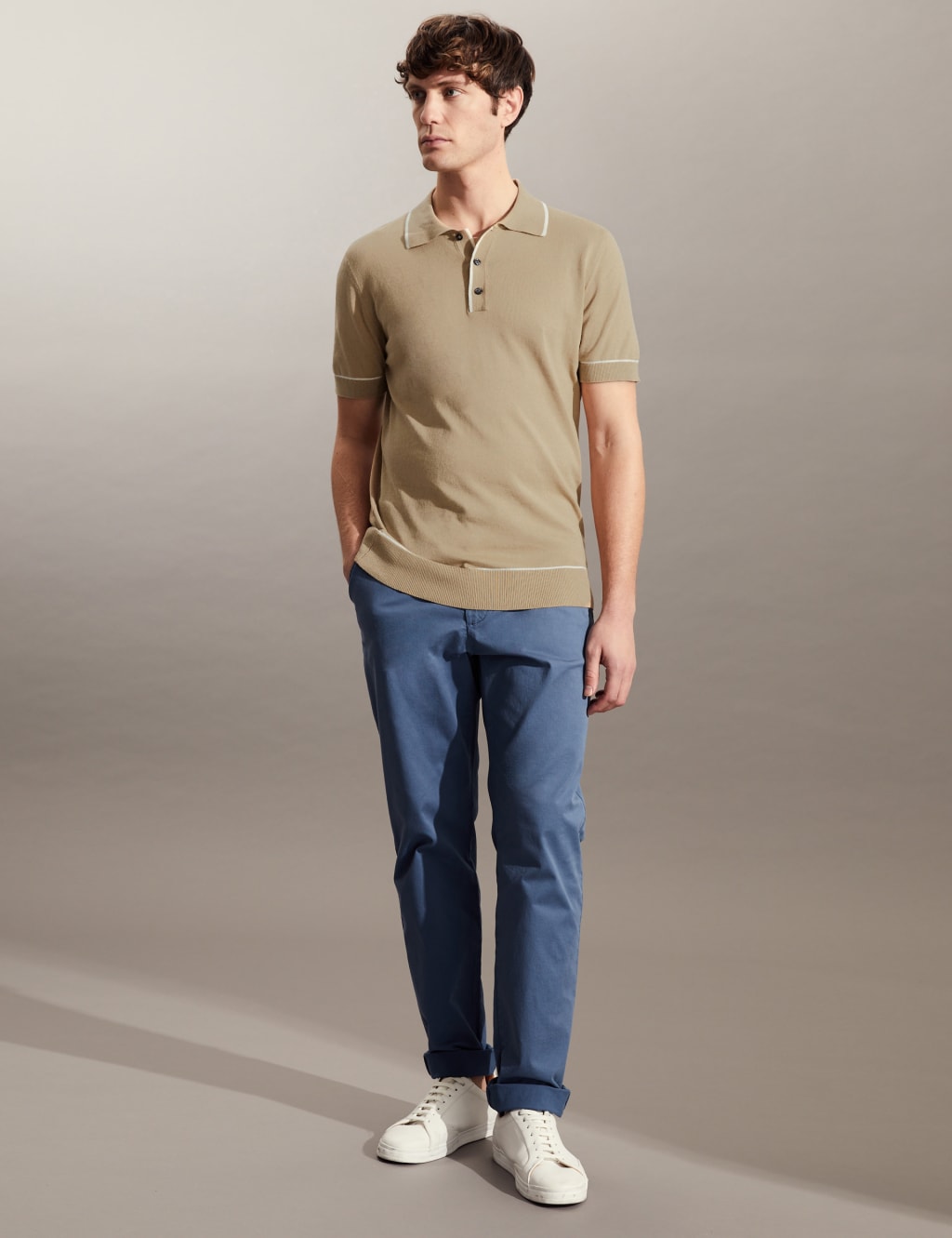 Pure Cotton Knitted Polo Shirt image 3
