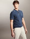 Pure Cotton Knitted Polo Shirt