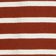 Pure Cotton Striped Knitted Polo Shirt - brick