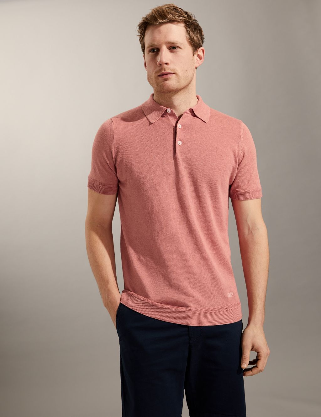 Linen Rich Polo Shirt image 1