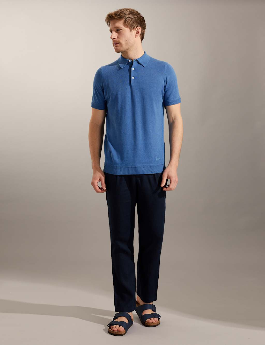 Linen Rich Polo Shirt image 2