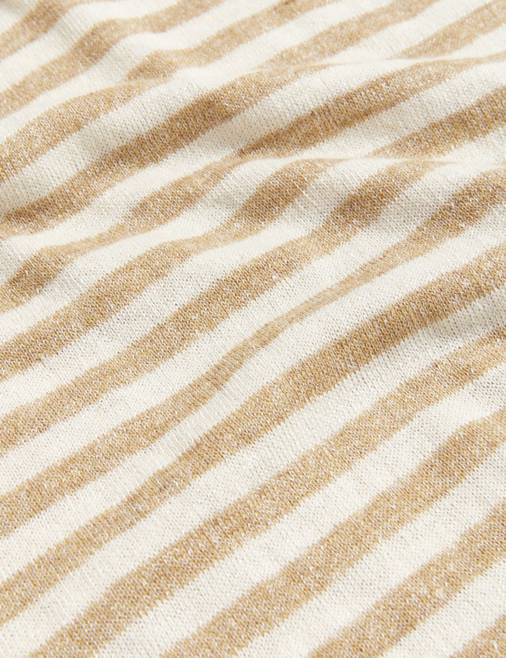 Linen Rich Striped Polo Shirt image 5