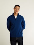 Pure Cashmere Half Zip Jumper