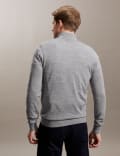 Pure Extra Fine Merino Wool Half Zip Jumper