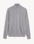 Pure Extra Fine Merino Wool Half Zip Jumper