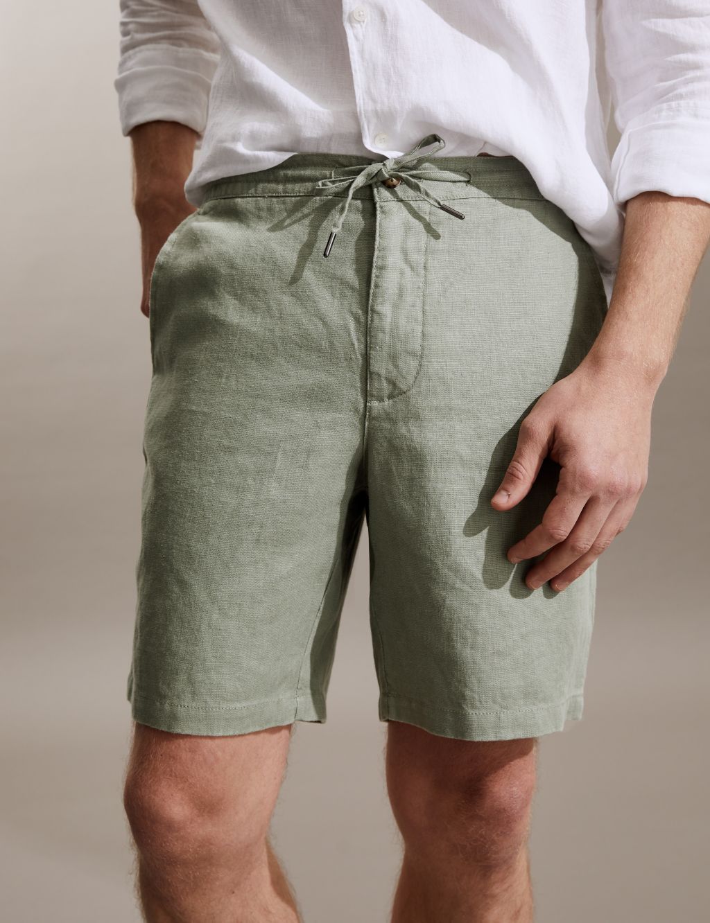 Pure Linen 3/4 Leg Shorts image 3