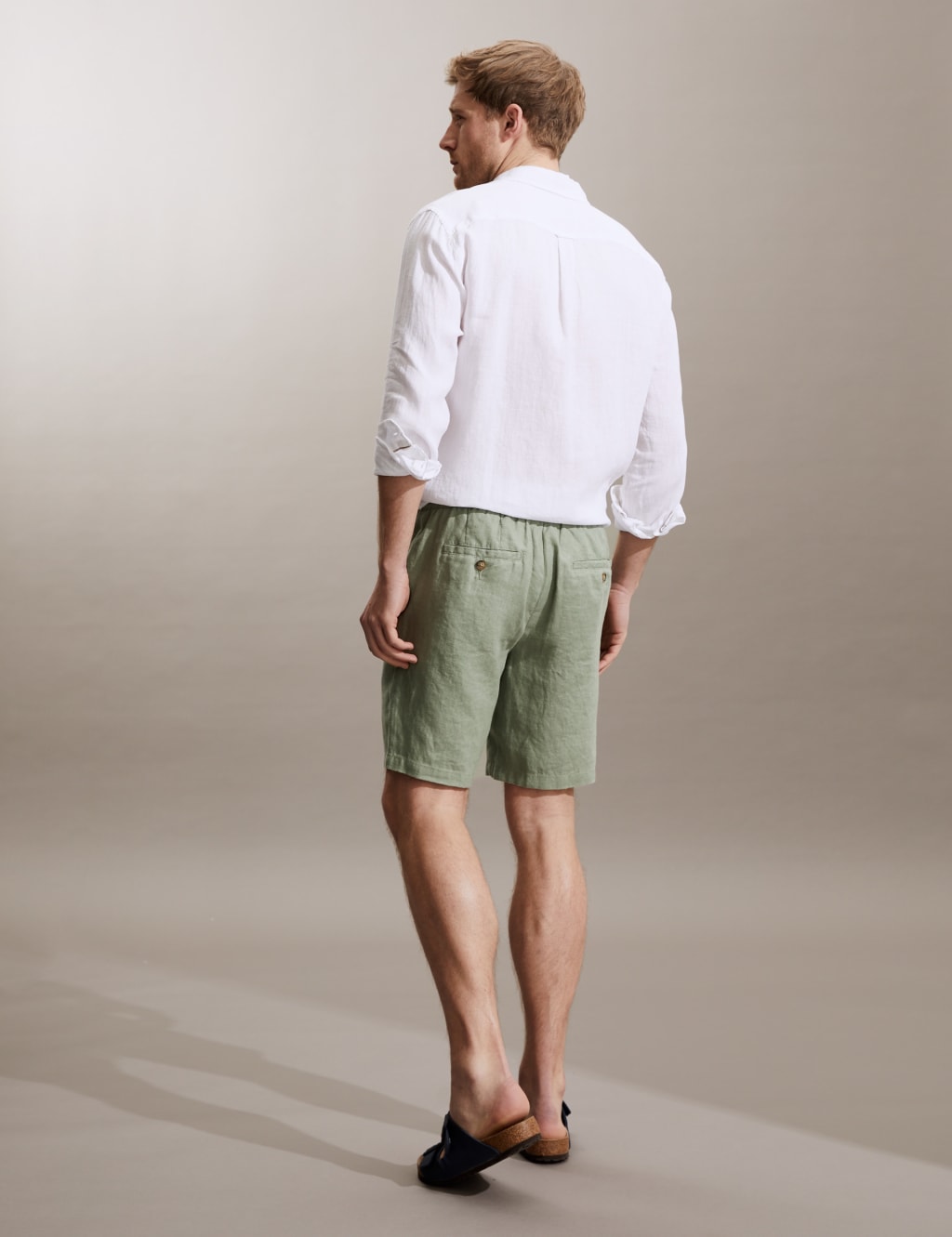 Pure Linen 3/4 Leg Shorts image 4