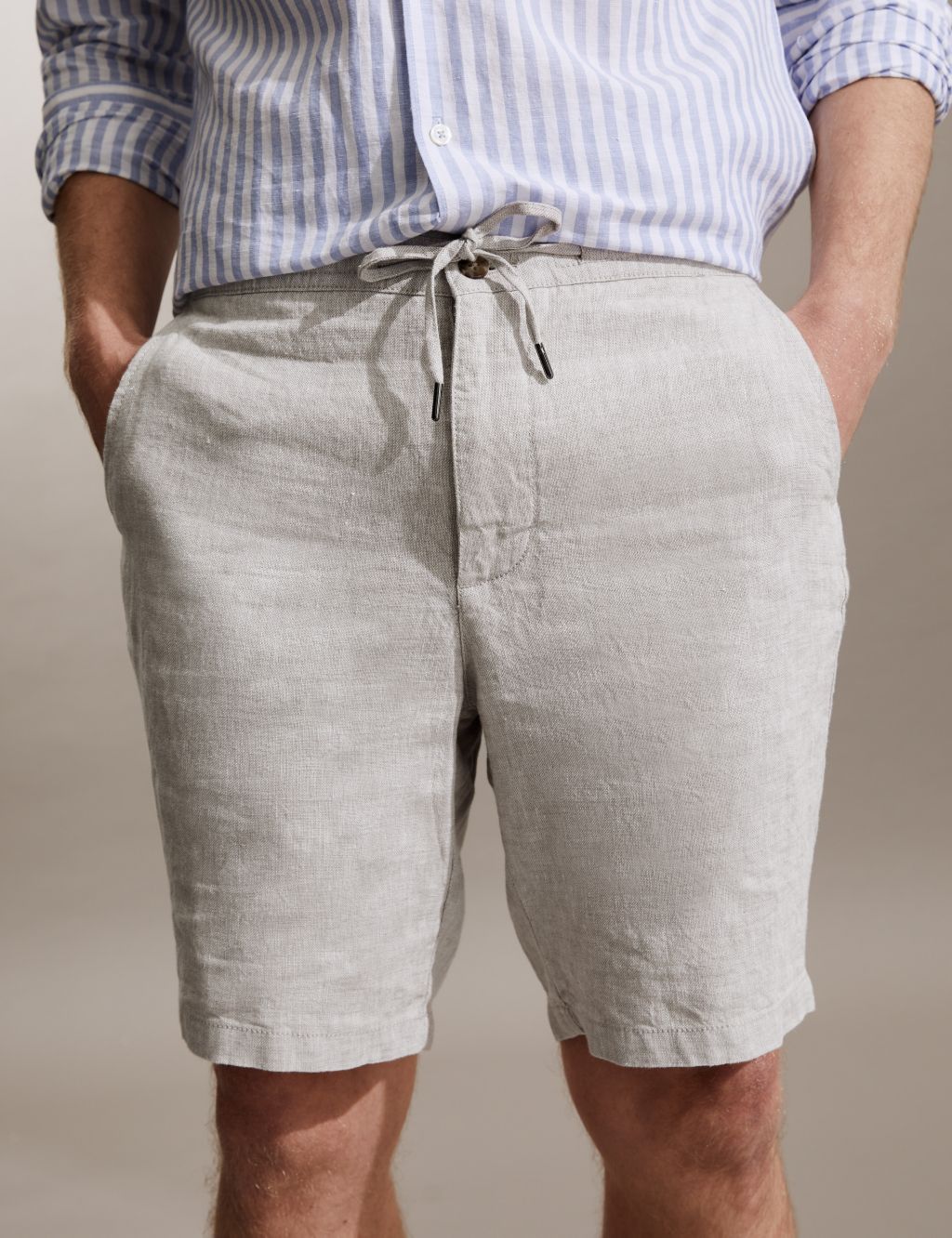 Pure Linen 3/4 Leg Shorts image 4