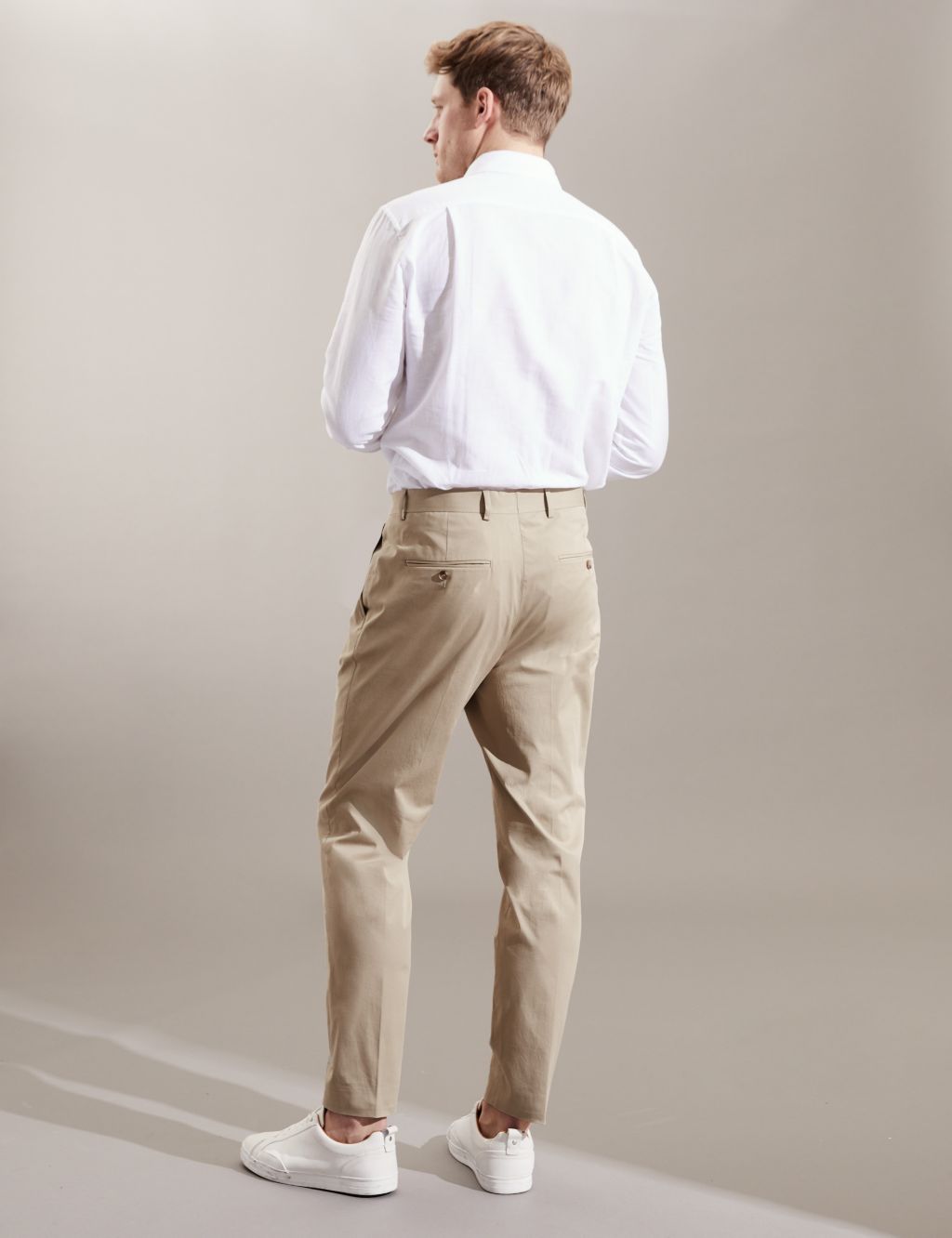 Slim Fit Italian Cotton Rich Trousers image 6