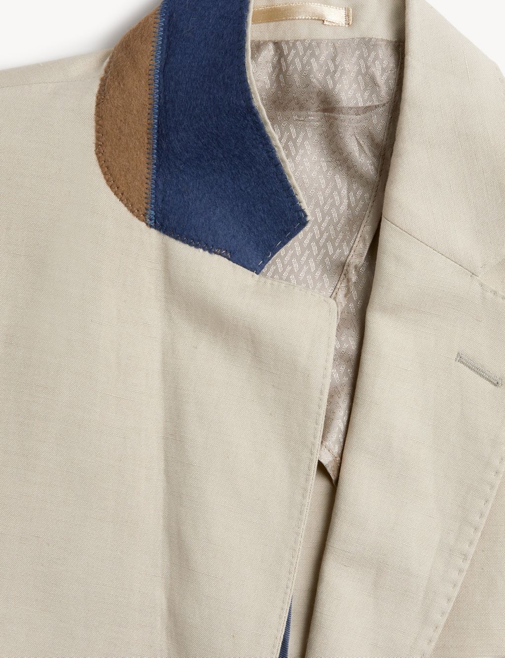Tailored Fit Italian Silk And Linen Jacket image 3