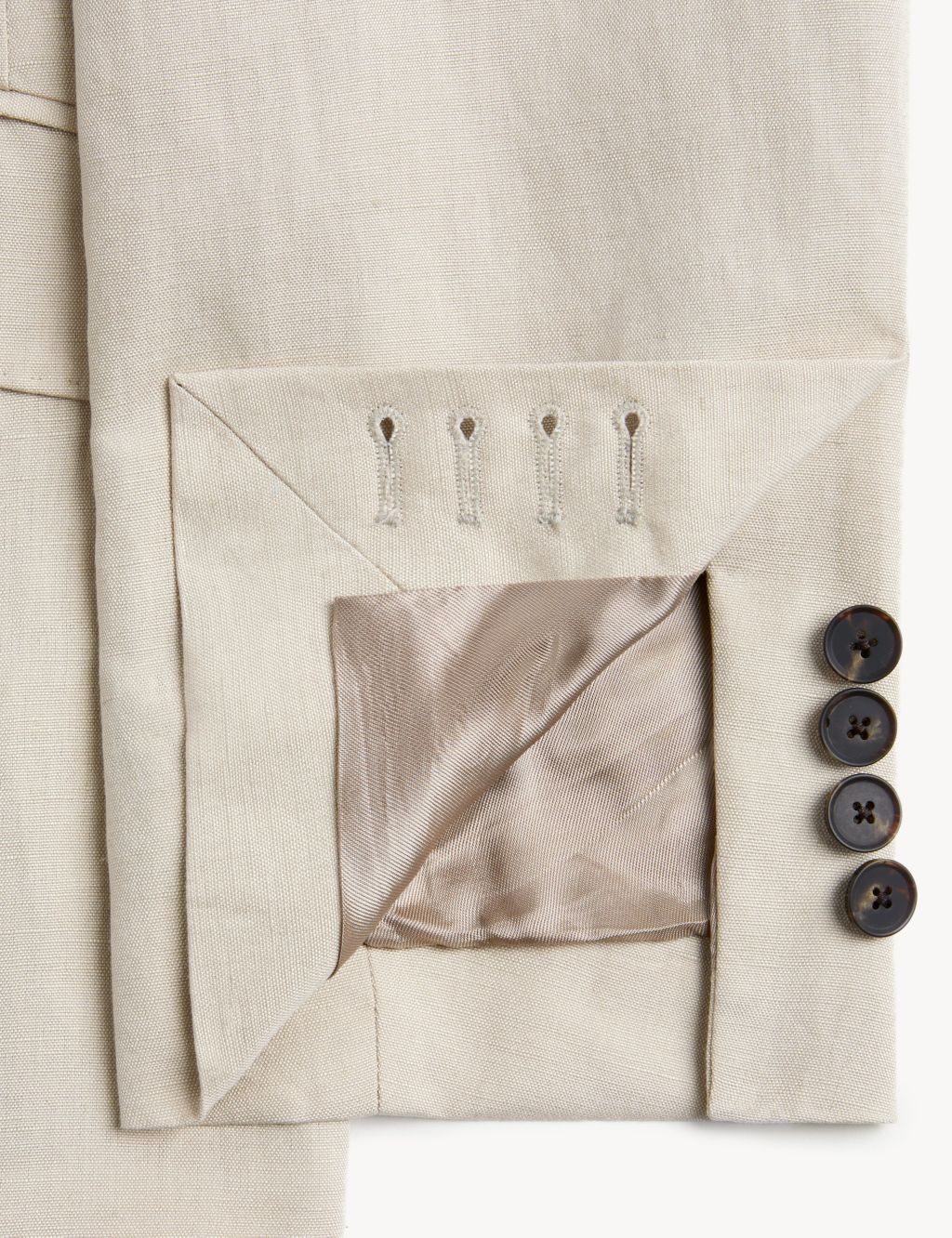 Tailored Fit Italian Silk And Linen Jacket image 9