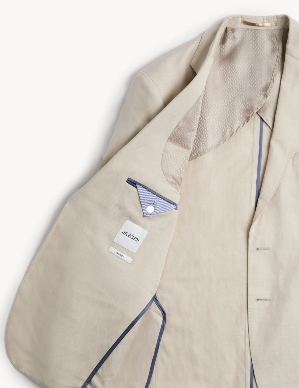 Tailored Fit Italian Silk And Linen Jacket image 10