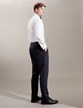 Tailored Fit Silk Rich And Linen Trouser