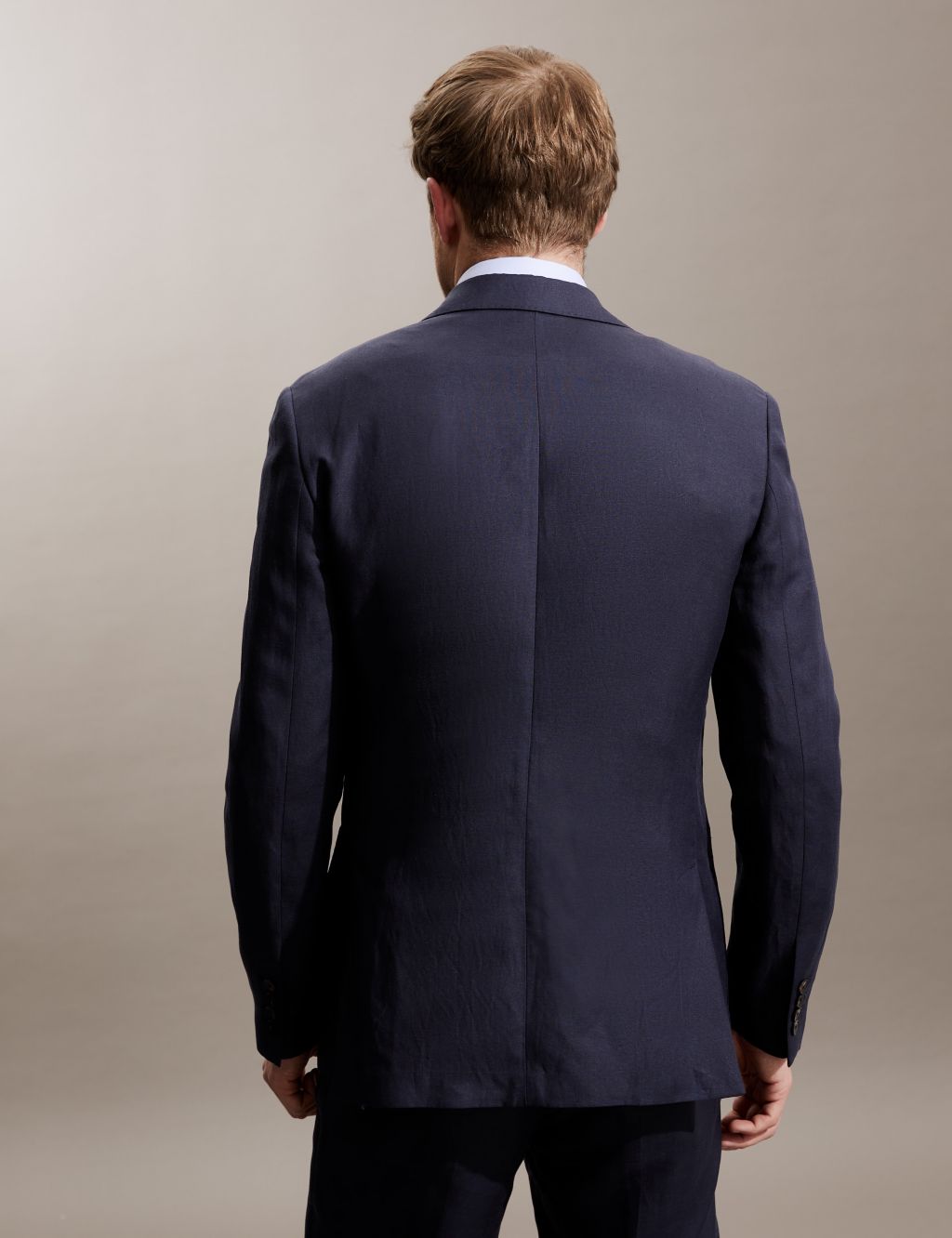 Tailored Fit Silk and Linen Jacket image 8