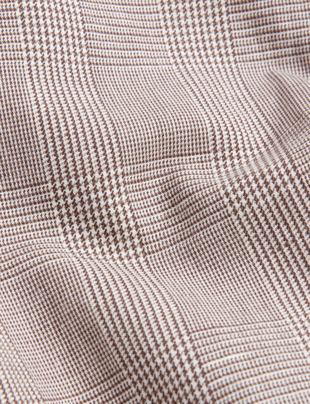Tailored Fit Cotton Blend Check Trousers image 6