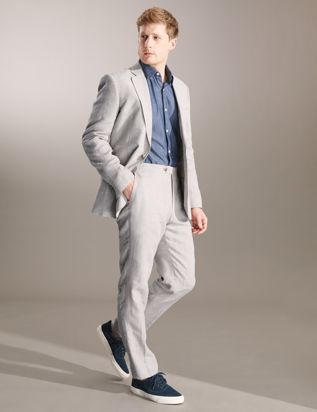 Pure Linen Puppytooth Jacket image 2