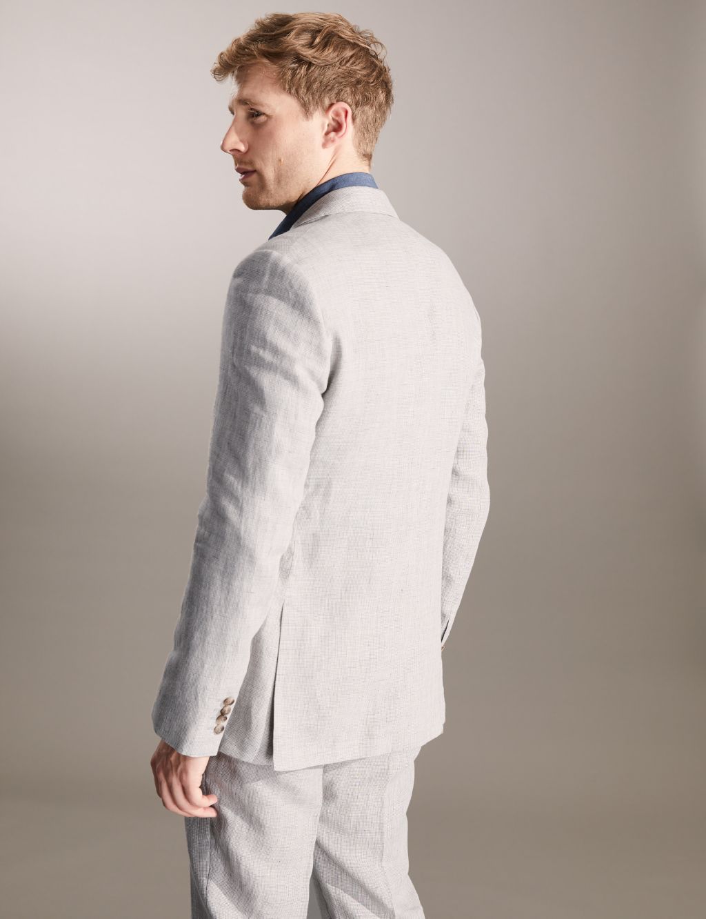 Pure Linen Puppytooth Jacket image 7