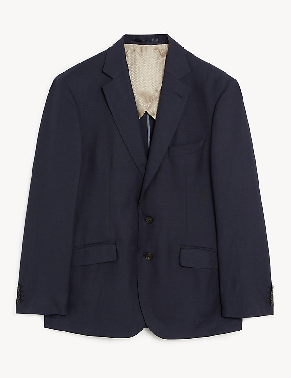 Regular Fit Italian Silk And Linen Jacket - JP