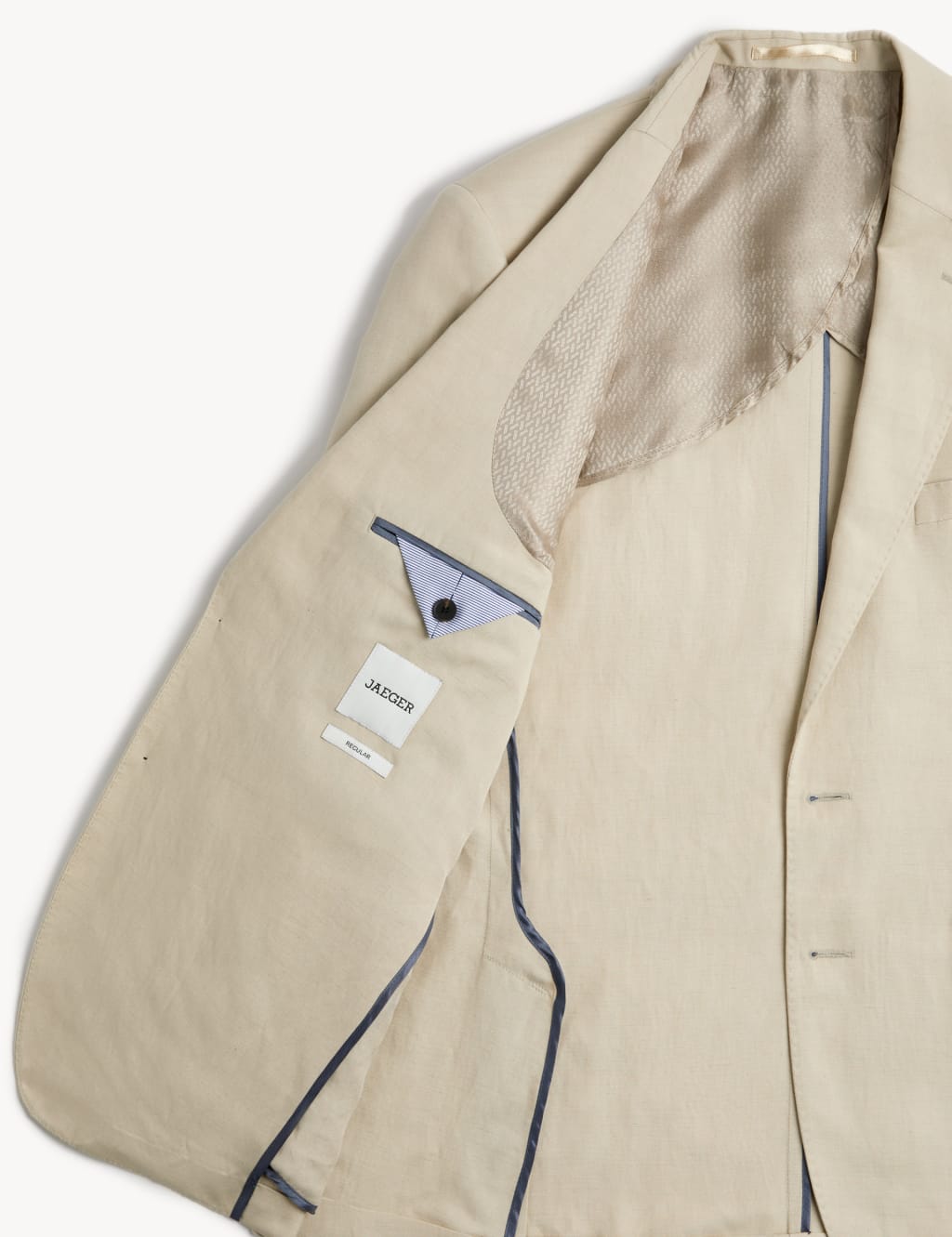 Regular Fit Italian Silk And Linen Jacket image 10