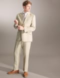 Regular Fit Italian Silk And Linen Trousers